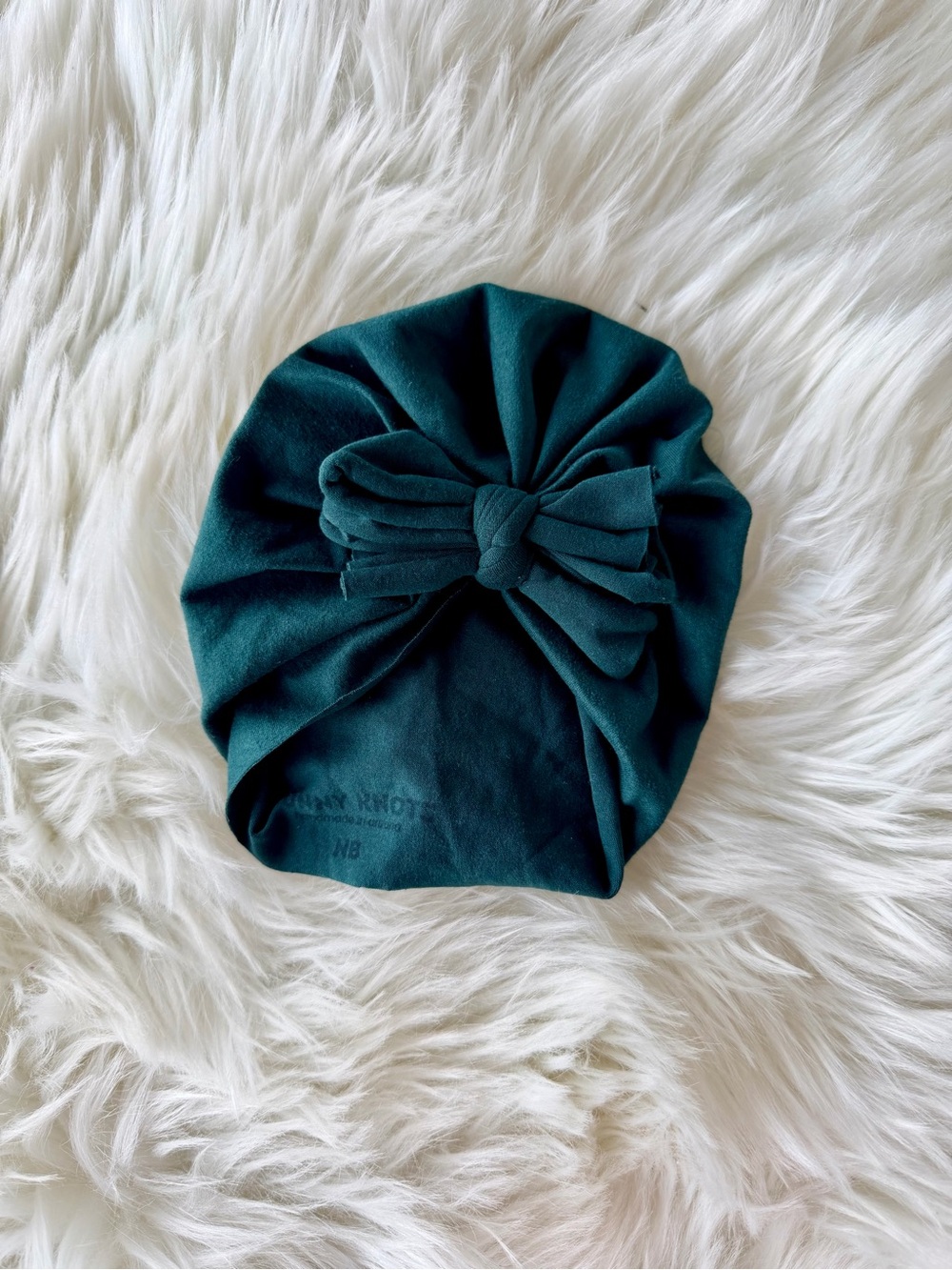 Bunny Knots Dark Green Headwrap with knotted Bow
